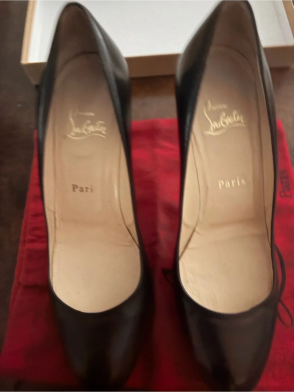 Christian Louboutin Black Patent Pumps size 8